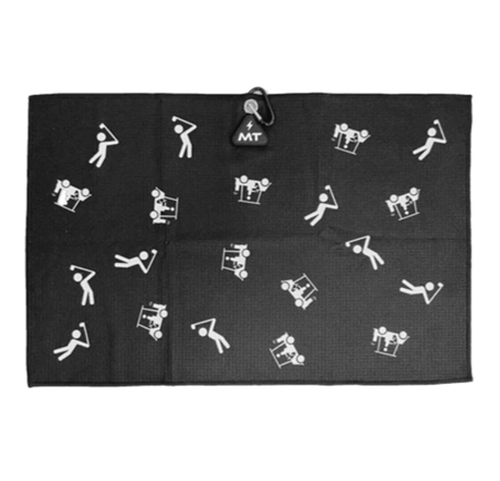 MT Magnet Towel - 16" x 25" Towel - Stick Figure Scatter Print Design