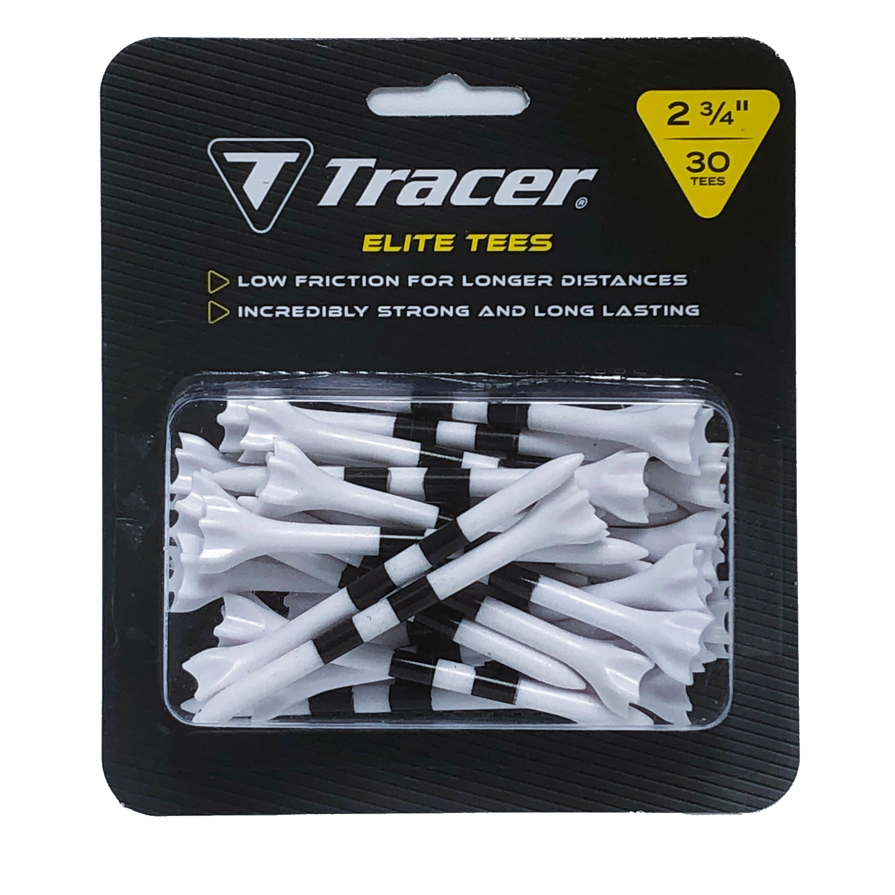 Tracer 2 3/4", Elite Plastic Tees - Blister Pack