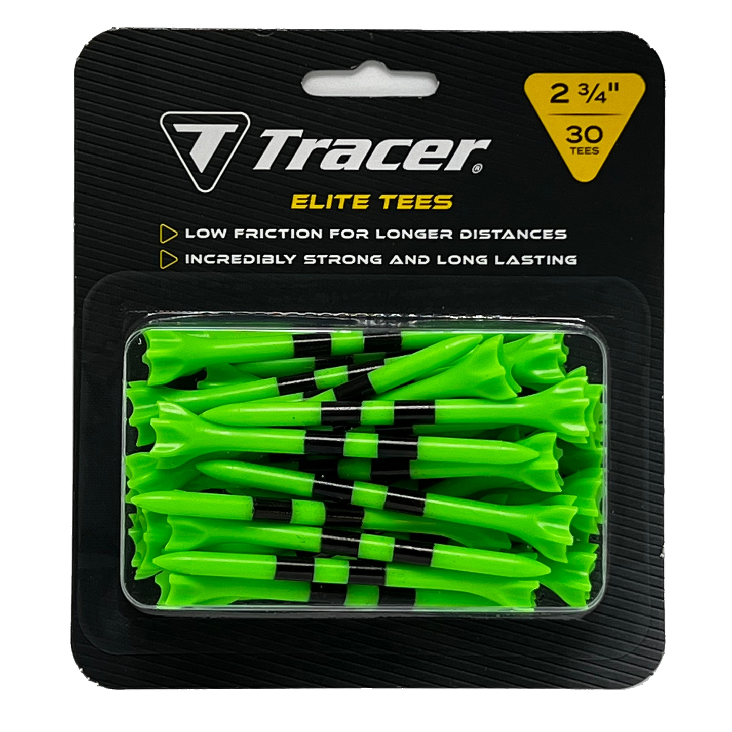 Tracer 2 3/4", Elite Plastic Tees - Blister Pack